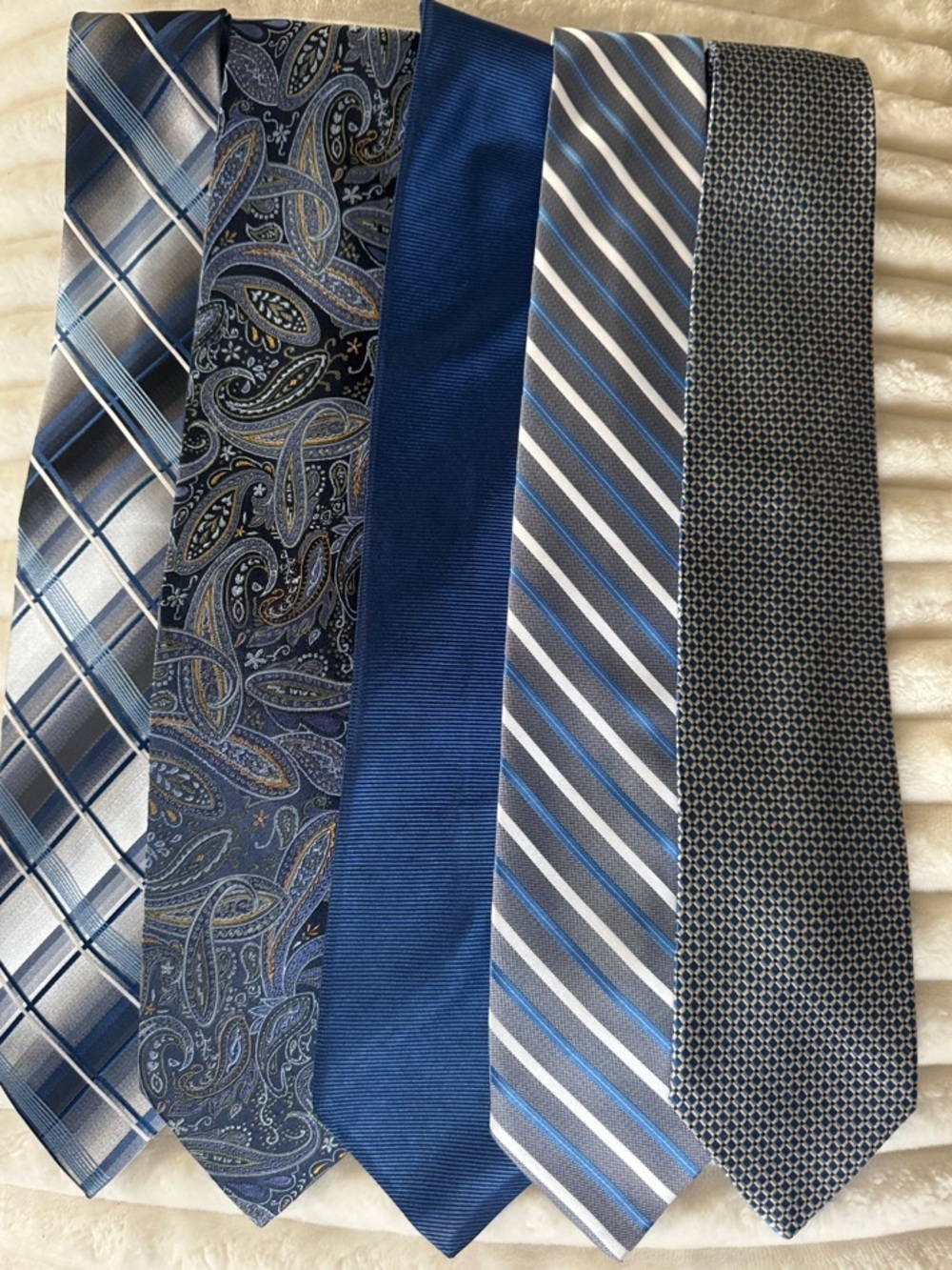 Men's Executive Tie Pack of 5 Classic Blue Ties